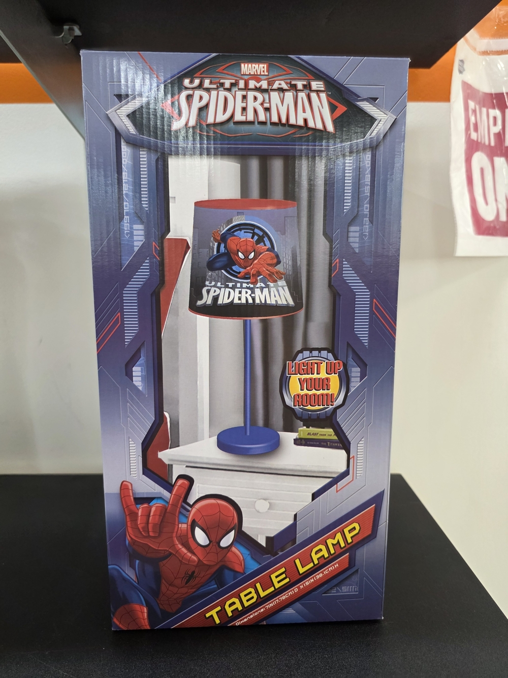 Marvel Ultimate Spider-Man Kids Blue Table Lamp